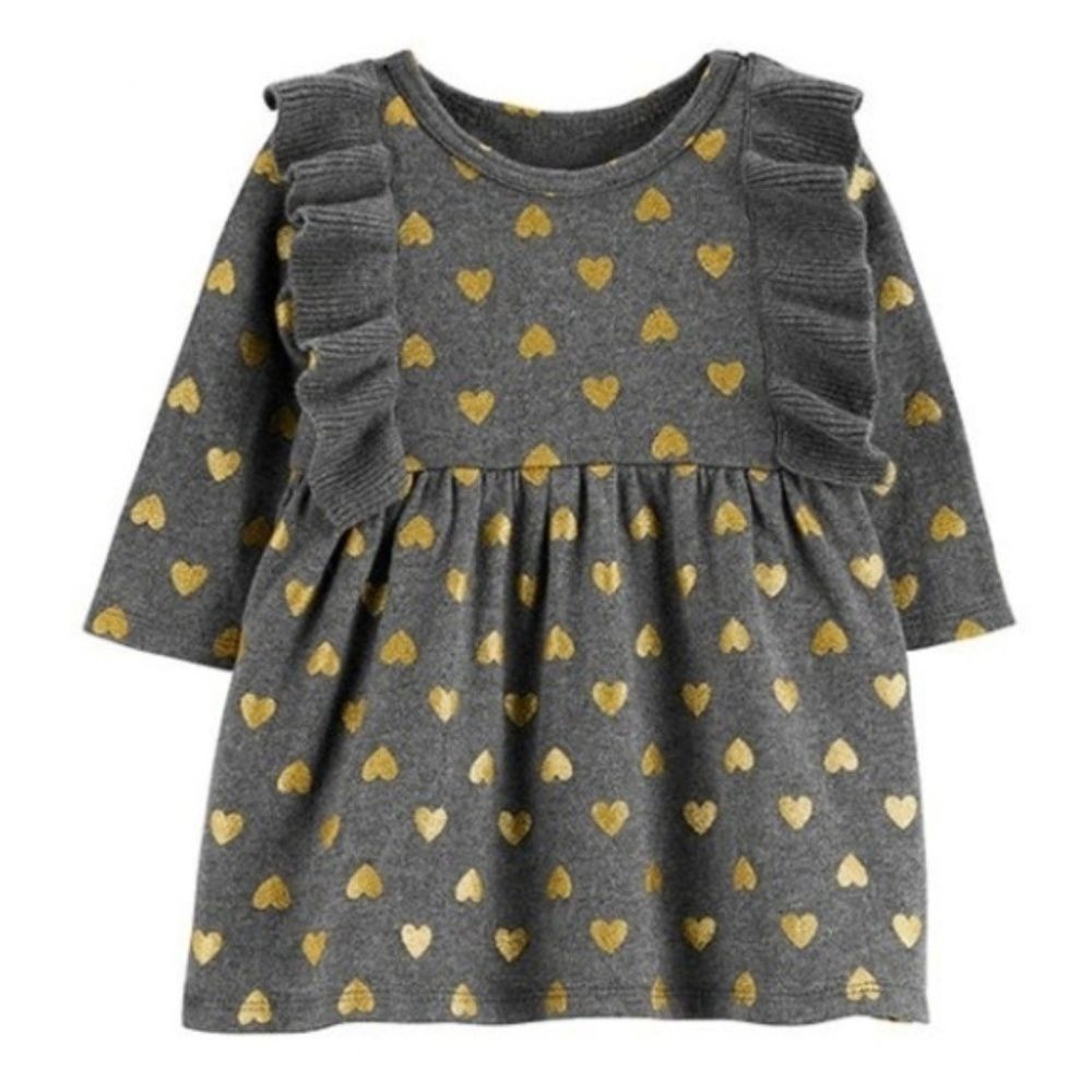 NWT Carter's Heart Ruffle Sweater Dress